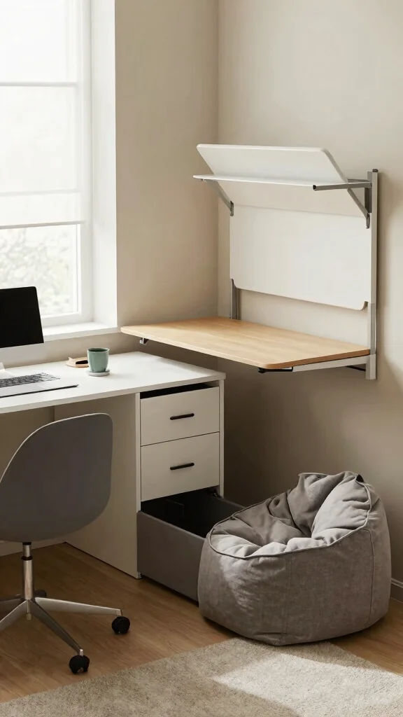 13 Study Room Organization Ideas That Keep Distractions Away - 3. Invest in Multi-functional Furniture 1