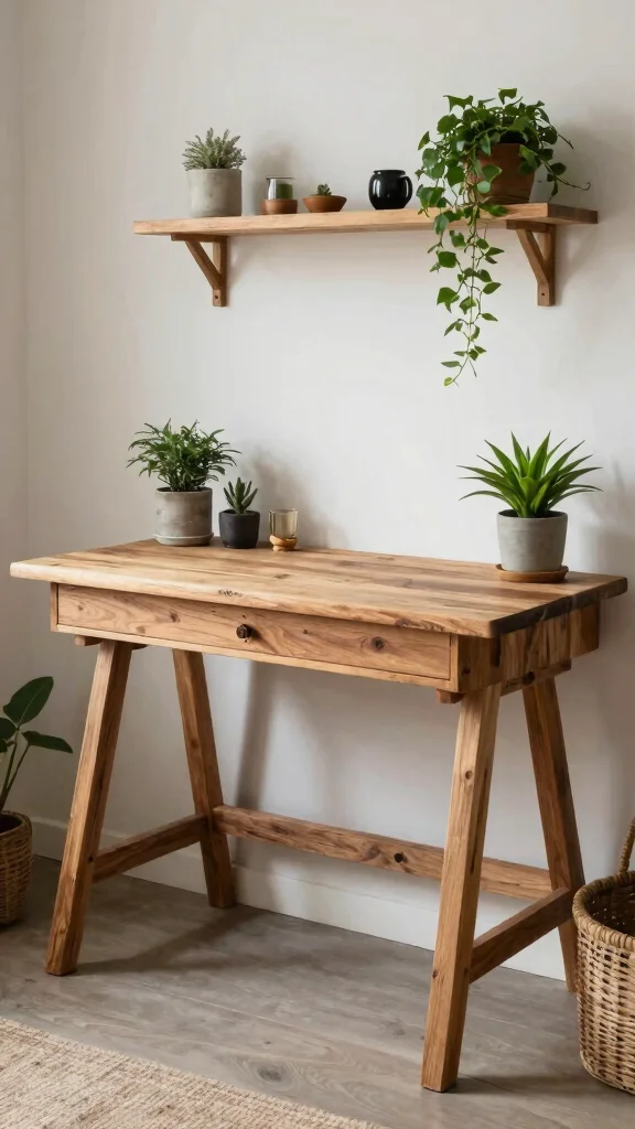 13 Study Room Table Design Ideas for Every Space and Budget - 13. Eco-Friendly Desk 1