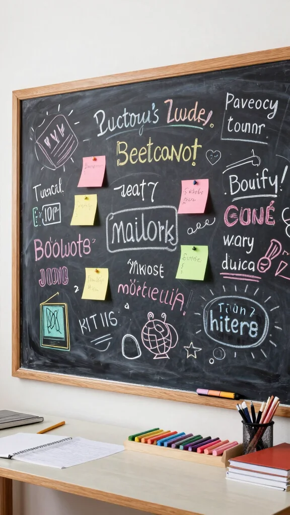 13 Study Room Wall Decor Ideas That Inspire and Motivate - 5. Chalkboard Wall 1