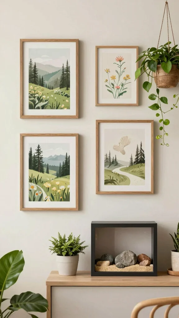 13 Study Room Wall Decor Ideas That Inspire and Motivate - 6. Nature-Inspired Decor 1