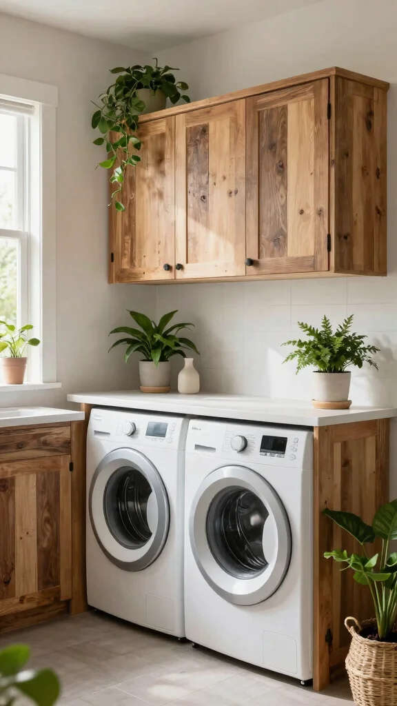 14 Laundry Room Cabinet Ideas for Every Style and Storage Need - 10. Eco-Friendly Cabinet Materials 1