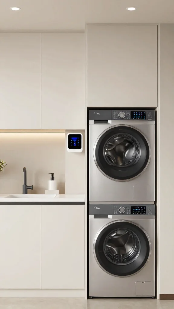 14 Laundry Room Cabinet Ideas for Every Style and Storage Need - 13. Smart Tech Integration 1