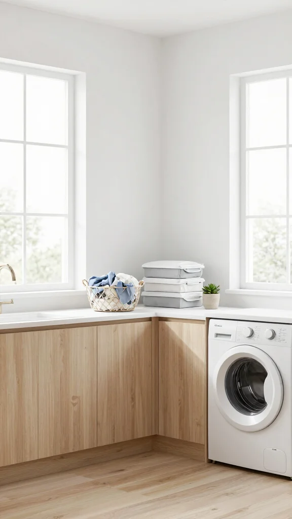 14 Laundry Room Cabinet Ideas for Every Style and Storage Need - 2. Sleek Scandinavian Design 1