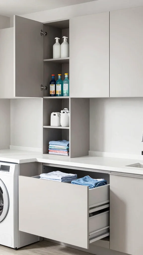 14 Laundry Room Cabinet Ideas for Every Style and Storage Need - 7. Multi-Functional Cabinets 1