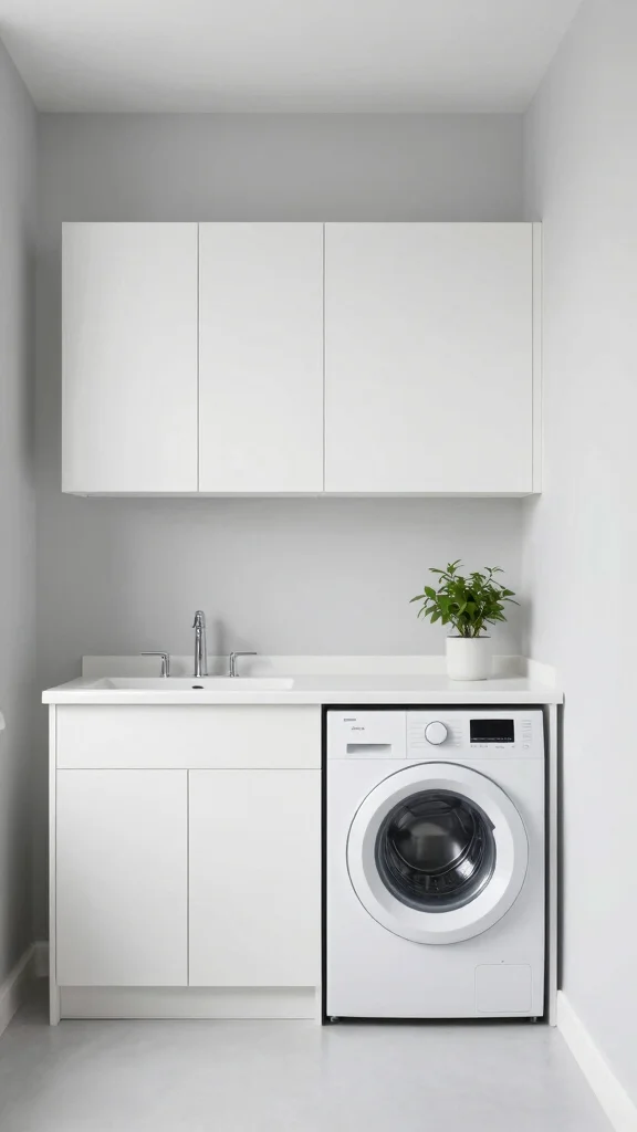 14 Laundry Room Cabinet Ideas for Every Style and Storage Need - 9. Minimalist Solutions with Lack of Clutter 1