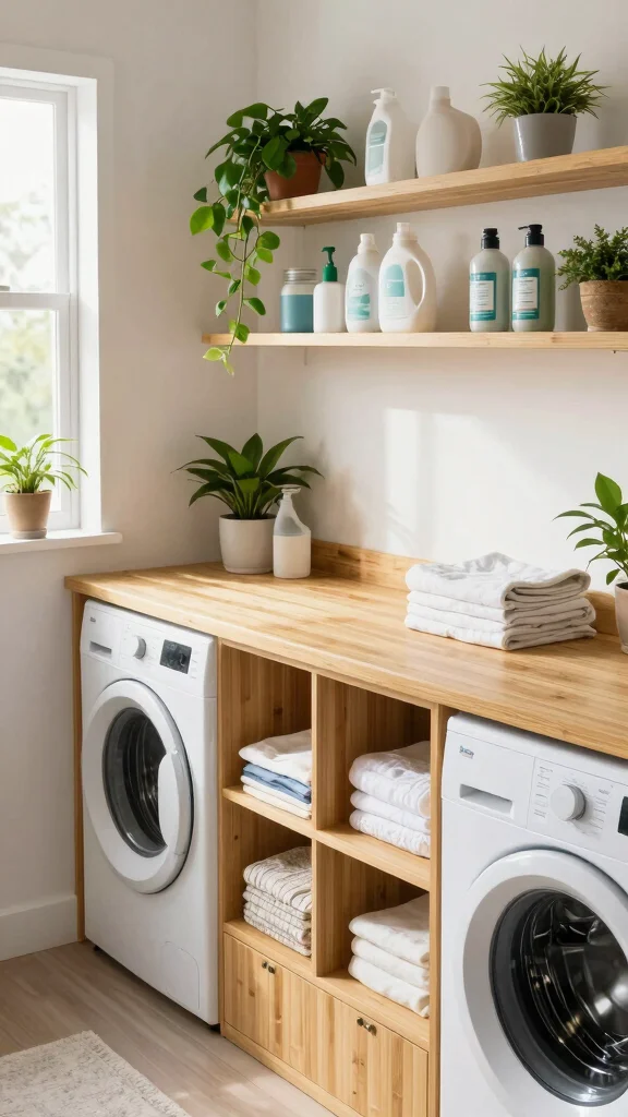 14 Laundry Room Makeover Ideas to Transform a Space You Actually Use - 5. Sustainable Countertop Solutions 1