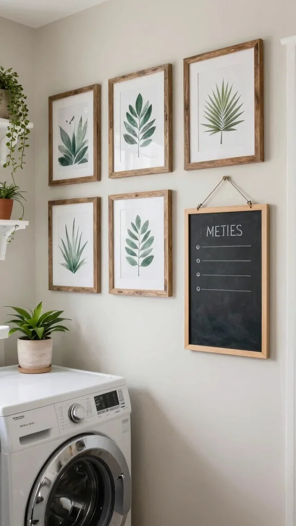 14 Laundry Room Makeover Ideas to Transform a Space You Actually Use - 6. Stylish Wall Art and Decor 1