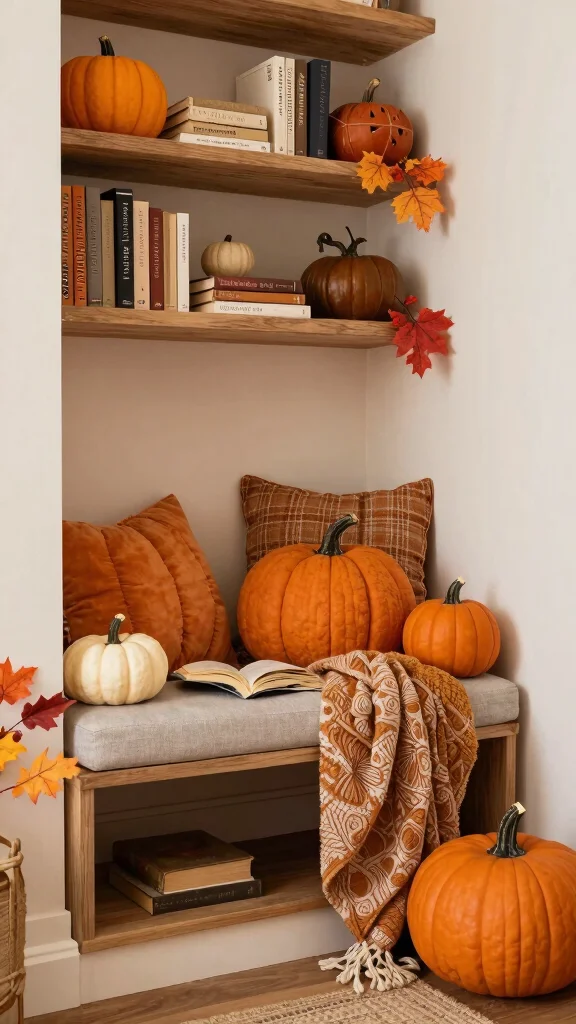14 Reading Room Makeover Ideas to Create Your Perfect Book Nook - 14. Seasonal Decor Swaps 1