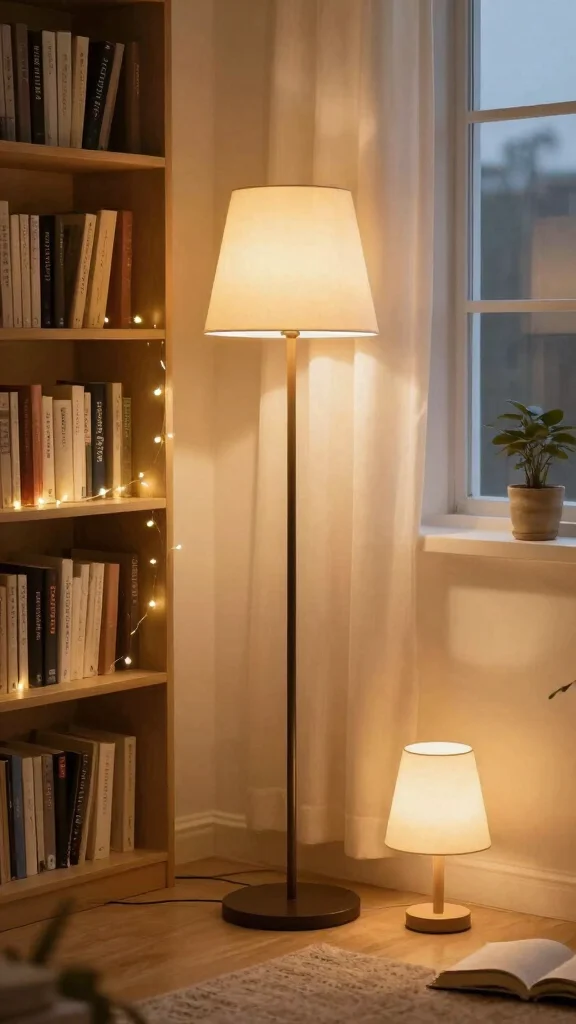 14 Reading Room Makeover Ideas to Create Your Perfect Book Nook - 3. Ambient Lighting 1