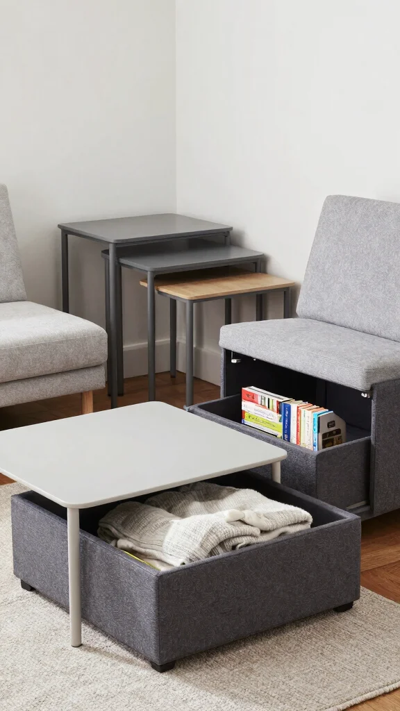 14 Reading Room Makeover Ideas to Create Your Perfect Book Nook - 6. Multi-Functional Furniture 1