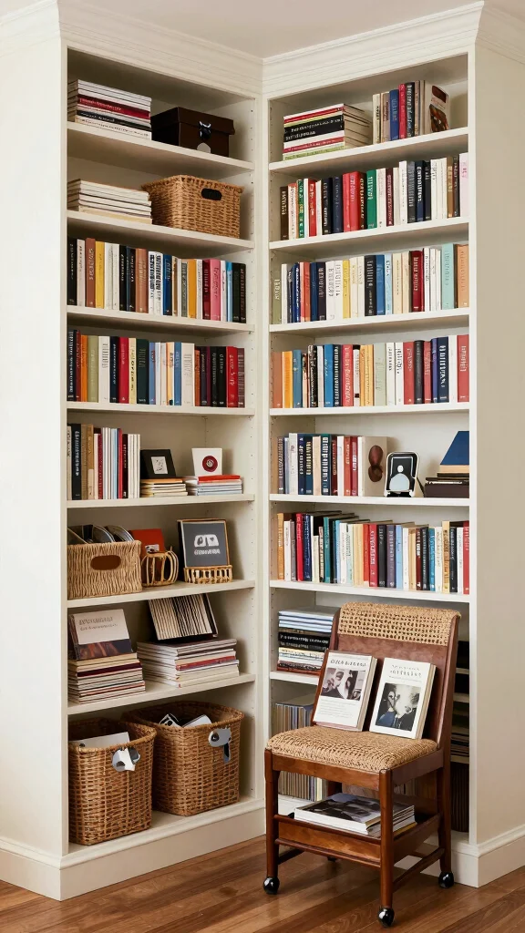 14 Reading Room Makeover Ideas to Create Your Perfect Book Nook - 9. Practical Storage Solutions 1