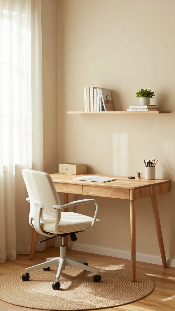 14 Study Room Makeover Ideas to Completely Transform Your Space - 1. Embrace Neutral Tones 1
