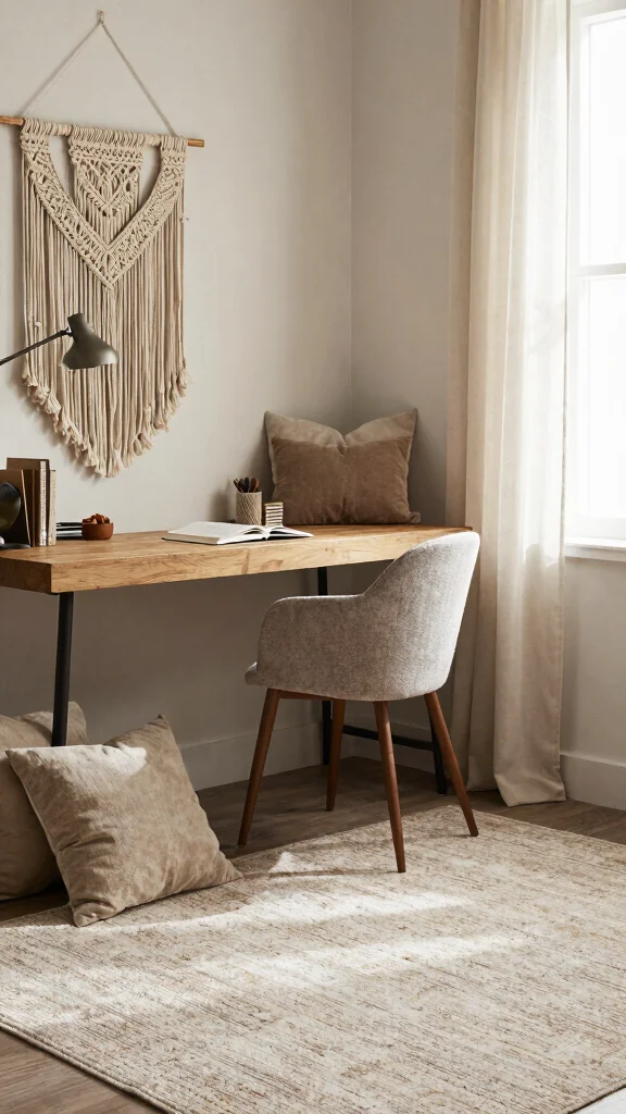 14 Study Room Makeover Ideas to Completely Transform Your Space - 10. Textured Elements 1