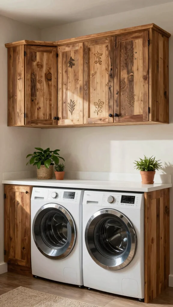 15 Laundry Room Cabinet Ideas for Storage, Style, and Organization - 12. Eco-Friendly Cabinet Materials 1