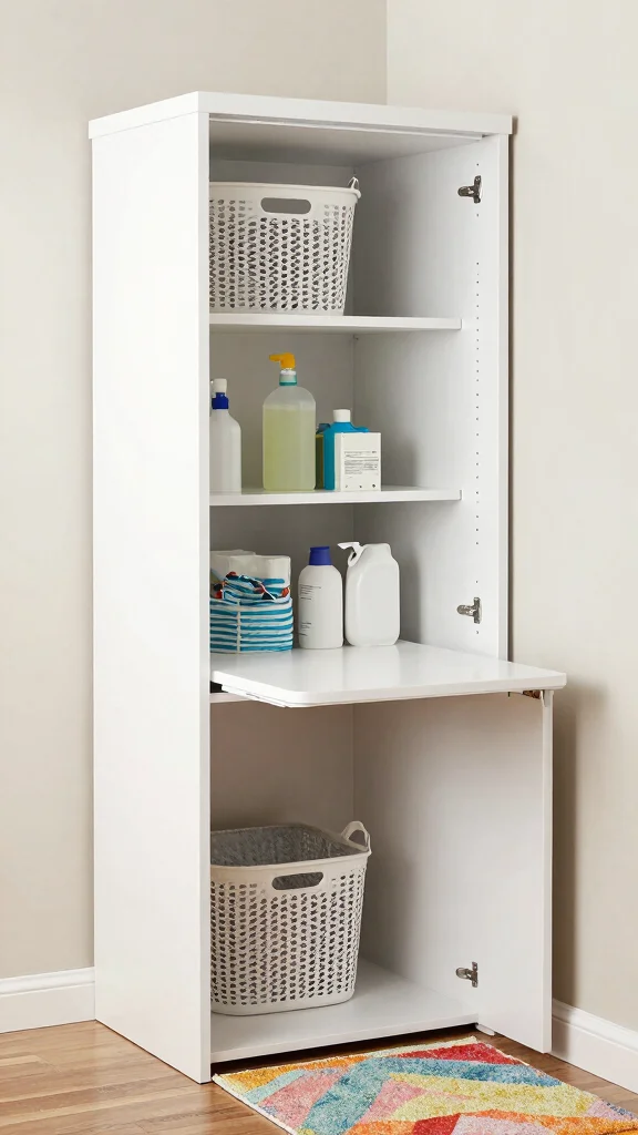 15 Laundry Room Cabinet Ideas for Storage, Style, and Organization - 4. Multi-Functional Cabinets for Small Spaces 1