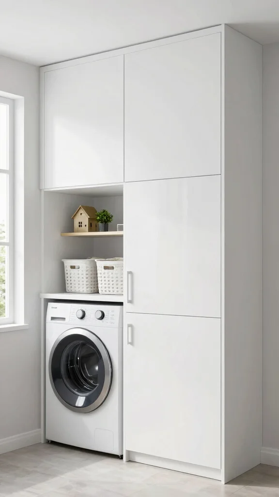 15 Laundry Room Cabinet Ideas for Storage, Style, and Organization - 5. Built-In Cabinets for Seamless Style 1