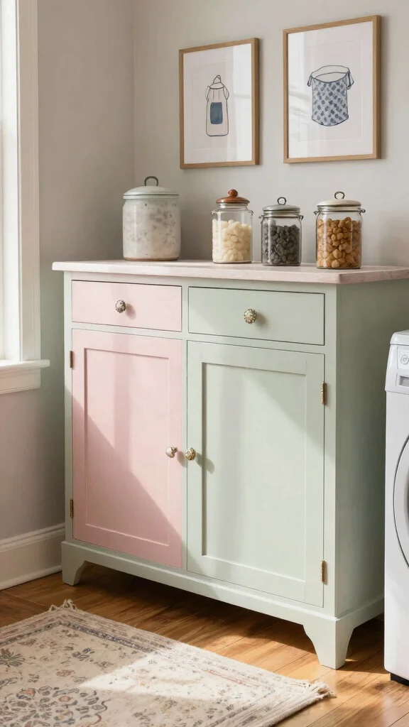 15 Laundry Room Cabinet Ideas for Storage, Style, and Organization - 6. Vintage Style for a Timeless Appeal 1