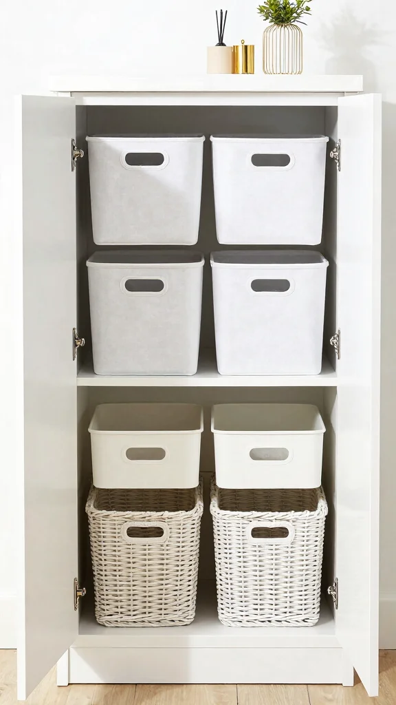 15 Laundry Room Cabinet Ideas for Storage, Style, and Organization - 8. Creative Cabinet Organization Solutions 1