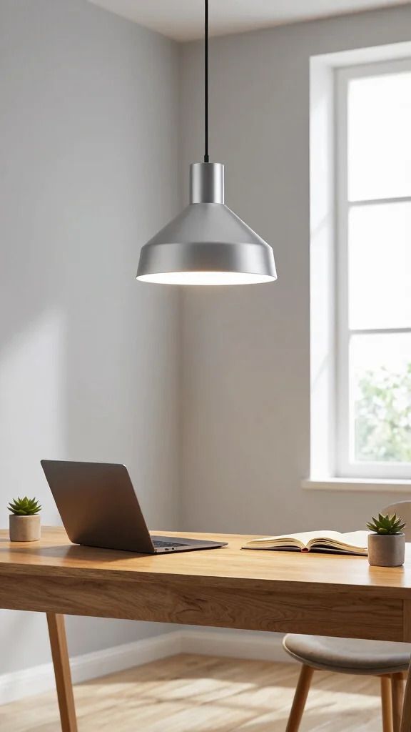 15 Study Room Lighting Ideas for Every Setup and Study Style - 1. Elegant Pendant Lighting 1