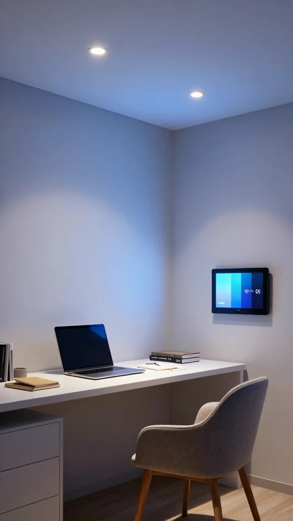 15 Study Room Lighting Ideas for Every Setup and Study Style - 7. Smart Lighting Solutions 1