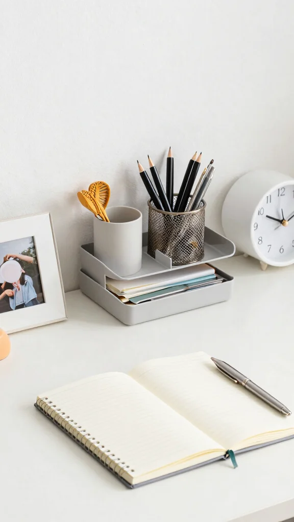 15 Study Room Makeover Ideas That Work for Any Size Room - 12. Aesthetic Desk Accessories 1