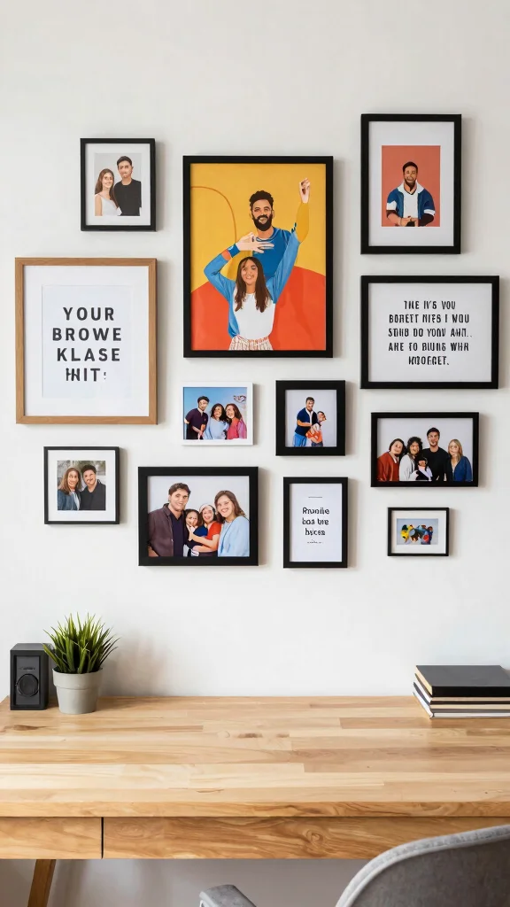 15 Study Room Makeover Ideas That Work for Any Size Room - 5. Personalized Wall Art 1