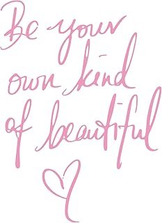 Be Your Own Kind of Beautiful Vinyl Wall Decals Sayings Pink Art Letteri...