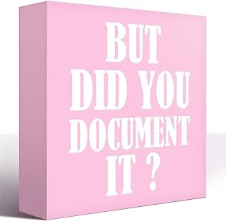 LVQHI Humorous Pink Wooden Block Sign With 