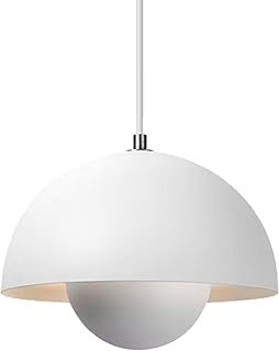 Danish Design Modern Pendant Light, Matte Black Dome Flower Bud Shape, N...