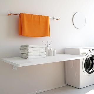 Laundry Folding Table, 32'' x 16'' Wooden Wall Mount Desk, Laundry Table...