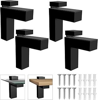 Heavy Duty Floating Wood/Glass Shelf Bracket 4 Pcs, Adjustable Glass She...