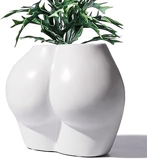 Cute Body Shaped Planter Fun Resin Plant Pots Indoor with Drainage Hole ...