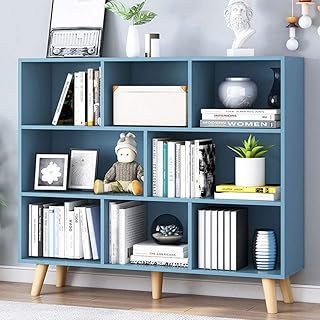 IOTXY Wooden Open Shelf Bookcase - 3-Tier Floorstanding Display Cabinet ...