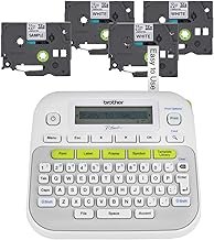 Brother P-Touch, PTD210, Easy-to-Use Label Maker Bundle (4 Label Tapes I...