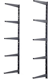 Delta Minimalistic Black Shelf Brackets Cycle, Set of 10 Fully Adjustabl...