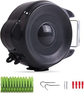 JS Hanger Retractable Clothesline Outdoor Indoor Laundry Line - 99 FT Do...