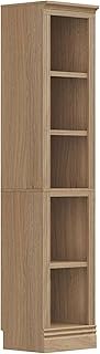 JAHRSTIM Halston Narrow Bookcase, Adjustable Storage Open Display Shelvi...