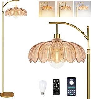 Gold Floor Lamp for Living Room,Bedroom,Mid Century Modern Standing Lamp...