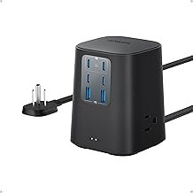 Anker Desktop Charger, 9-in-1 Power Strip with 300J Surge Protector, 5ft...