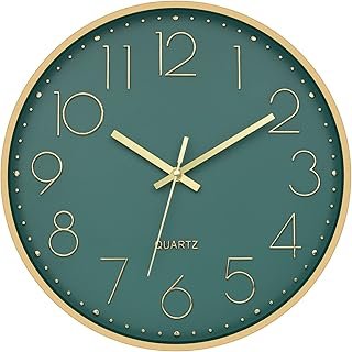 Foxtop Modern Wall Clock 12 Inch Silent Non Ticking Battery Operated Rou...