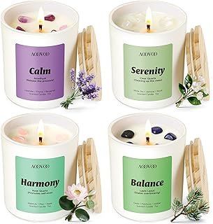 AOOVOO Calm Candles Set for Women - 4 Pack Candles for Home Scented, 28 ...