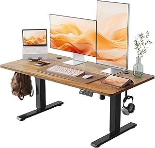 YIHAYO Low Height Adjustable Desk, Lifts 18.1-28.3 Inches, Electric Stan...