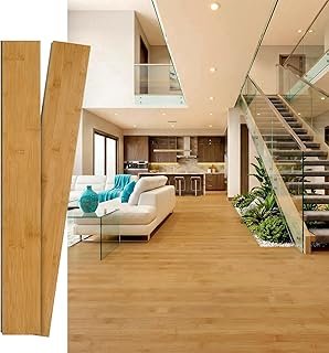 Solid Bamboo Hardwood Flooring Planks, Light Honey, 37.8