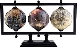 Rely+ Set of 3 4'' Earth Globe for Desk Elegant Office Decor World Globe...