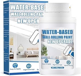 White Paint, White Touch up Paint for Walls with Roller 100g, Water Base...