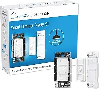 Lutron Caseta 3 Way Smart Dimmer Light Switch Kit, Includes Pico Remote,...