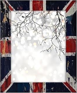 11x14 Picture Frame Retro Union Jack Flags Eco-Friendly Wood & Acrylic P...