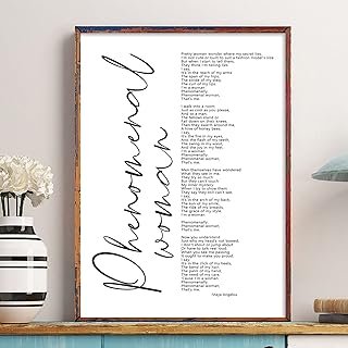 Maya Angelou Quotes Wall Art Decor Black Woman Canvas Art Phenomenal Wom...