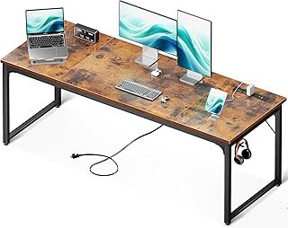 Coleshome 71 Inch Computer Desk with USB Ports, Large Office Desk, Long ...