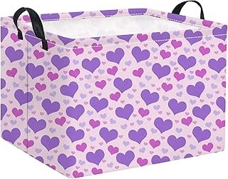 Rectangular Valentines Basket for Women Girls Storage Bin Organizer Box ...